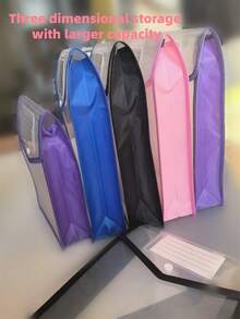 A4/A5 3D Storage Bag, Large Capacity Colorful Diagonal File Bag, Vertical Student Test Paper Storage 3D File Bag, Suitable For Home, School, Office, Can Store Contracts, Documents, Important Information, Pregnancy Check Reports, Etc.