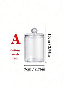 1pc Plastic Makeup Facial Pad Storage Box, Minimalist Clear Multifunction Storage Box For Home, Holiday Gift, Christmas Present,For Holiday Beach, Bathroom Collection, Bedroom Collection, Large Capacity - Multicolor - View 11