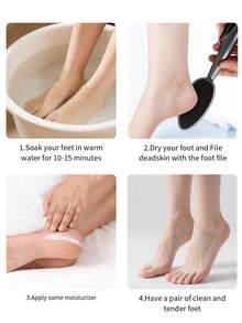 Dụng cụ loại bỏ vết chai chân, dễ dàng loại bỏ vết chai, da chết và vết chai dày ở lòng bàn chân và gót chân, cải thiện làn da thô ráp, thao tác đơn giản, mài mịn mà không làm trầy xước da, thích hợp để chăm sóc chân hàng ngày tại nhà, phù hợp cho cả nam và nữ, đáp ứng các nhu cầu chăm sóc bàn chân thô ráp khác nhau - Màu xám đen - Xem 5