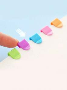 5/10/20pcs Plastic Mini Clips With Rounded Corners & Rounded Edges - Pastel & Vibrant Colors, Durable Labelled Page Markers, Bookmark & Binder Clips For School, Office, Home Organization - Smooth Surface For Writing, Labeling, Decoration - Ideal For Students, Teachers, Professionals - Back To School Supplies, Office Essentials - Multicolor - View 5