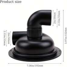 1pc Vacuum Dust Separator Cyclone Separator Lid With Elbow, Woodworking DIY Easy To Install Cyclone Cover Dust Collector, Reusable Cyclone Separator Cover For Replacement Spare Part For Dust Collection Systems