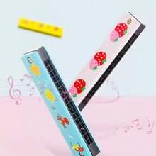 16-Hole Wooden Cartoon Harmonica, Creative Musical Instrument For Beginners, Toy Mouth Organ - Multicolor - View 2