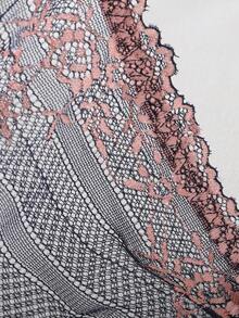 3件/6件套花卉刺绣薄纱文胸内裤套装，可调节肩带，性感舒适的女士内衣套装 - 彩色 - 查看 11