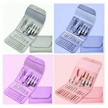 Professional Manicure Kit 16 Pieces - Cuticle Nipper And Nail Clipper In Stainless Steel - Pink - View 9