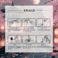 25/55/75/100pcs Japanese Cherry Blossom Incense Sticks, Long Burning Time, Smooth & Clean, Suitable For Home, Kitchen & Dining, Room Fragrance Control, Air Freshener, Slow Burning Incense, Cherry Blossom Scented Sticks, Minimalist Design, Clean Burning Formula, Premium Fragrance Ingredients - 22cm Black Cherry Blossom - View 8