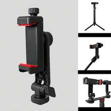 DSLR Camera To Smartphone Monitor Adapter, Low Angle Viewfinder, Hot/Cold Shoe Mount, Smartphone Clip Holder Accessory, Compatible With Canon, Nikon Cameras - Black - View 3