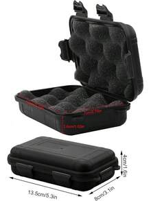 FILFEEL - Caja de plástico a prueba de golpes para exteriores, caja de supervivencia hermética, caja de transporte pequeña (S-naranja) - Negro - - Ver 10