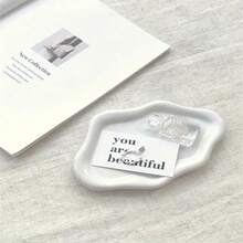 1pc Modern Jewelry Organizer - Elegant Necklace, Bracelet And Earring Display Stand - Sturdy ABS Resin Tray - Perfect Gift For Men & Women, Suitable For Christmas, Birthday, Wedding, Valentine's Day - Can Be Used To Decorate Vanity, Office Desk And Parties - Jewelry Storage Tray