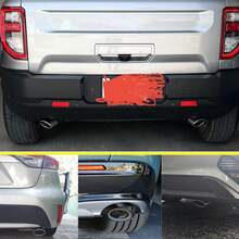 1.5" - 2.1" Stainless Steel Bolt-On Car Exhaust Muffler Tip, Silver