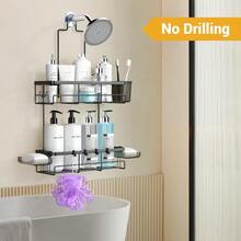 XZGB Shower Caddy Hanging Bathroom Organizer: Rustproof Shelf For Inside Shower - No Drilling Racks Over Showerhead - Bath Shelves For Shampoo Soap - màu đen - Xem 5