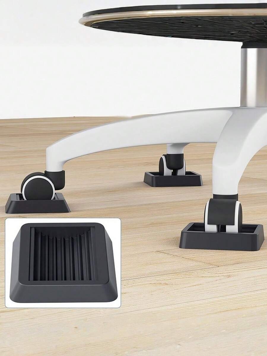 4Pcs Rotating Chair Roller Universal Wheel Fixing Pad Pulley Fixing Device Wheel Fixing Foot Pad - Multicolor - View 1