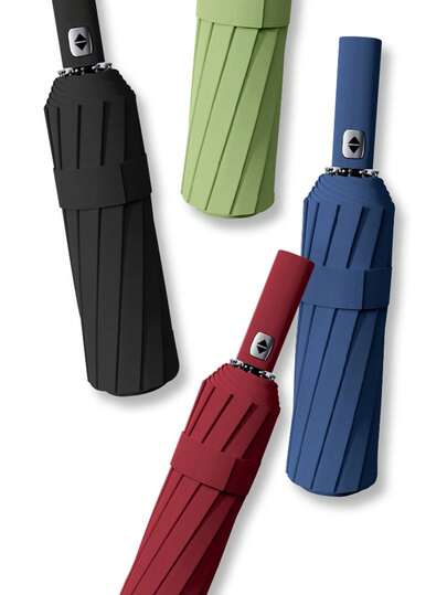 1 Double Layered Reinforced Automatic Umbrella, Double Layered Windproof Umbrella, With 24 Umbrella Ribs That Can Be Opened And Closed With One Click, A Multifunctional Travel Umbrella - A Must-Have For Multifunctional Travel And Returning To School