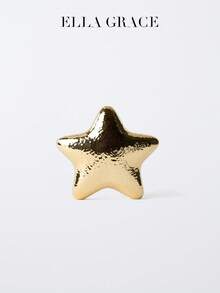 ELLA GRACE - Gold Star Shaped Clutch, Shiny Party Evening Mini Wallet, Women's Fashion Shoulder Chain Bag, Cute Star Shaped Purse, Suitable For Parties And Various Events , Kawaii - Gold - View 8