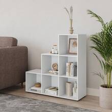 6-Cube Step Shelving Unit - Grey - View 9