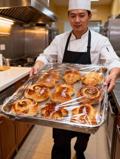 100/50/10pcs Food Covers, PE Plastic Film, Dust Cover, Fly-Proof, Suitable For Trays Within 25*35 Cm And 30*40 Cm, Bread, Fruit, Vegetables, Desserts, Home Appliances Dust Protection, Household Equipment, Kitchen, Bakery