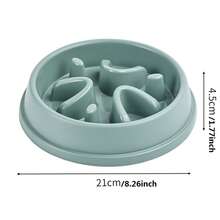 Slow Feeder Dog Bowls Anti-Choking Puzzle Pet Bowls Non Slip Interactive Maze Dishes For Dogs And Cats Food Training - màu xanh lá - Xem 5