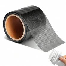 Kit de Reparación de Mosquiteras para Ventanas y Puertas, Reparación de Mosquiteras de Plástico, 5cm * 5MTS Negro (Negro) - Negro - Ver 4