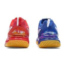 LI-NING Unisex Badminton Shoes, Lightweight Cushioned Casual Sports Shoes AYAU005-2 - Dreamy Blue/Flame Red - View 5