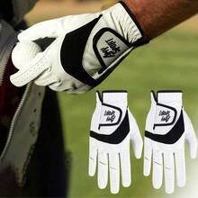 FINGER TEN Golf Gloves Men Left Hand Right 2 Packs Leather All Weather Grip Soft Breathable Flexible For Men