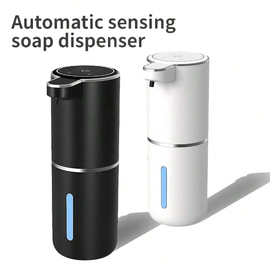 自动皂液器，无需按压，感应式，方便快捷，黑白两色可选，380毫升大容量，USB充电，外观高端，厨房浴室清洁工具，绝佳万圣节礼物！