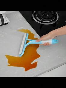 1pcs 3-In-1 Bathroom Glass & Mirror Cleaner With Spray & Squeegee - 淺藍色 - 查看 4