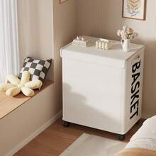 1个可折叠带轮收纳篮，多功能带盖洗衣篮，大容量可拆卸脏衣篮，超大承重，可折叠收纳节省空间，可水洗重复使用，适用于办公用品收纳、运动器材收纳、玩具收纳、衣物收纳，带轮洗衣篮，桌下收纳篮，情人节礼物，情人节装饰，复活节（由于光线和显示器原因，实际产品可能存在轻微色差） - 彩色 - 查看 16