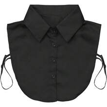 Detachable Dickey Collar Blouse For Women, Fake Half Shirts Faux False Collar For Girls Favors - Black - View 1