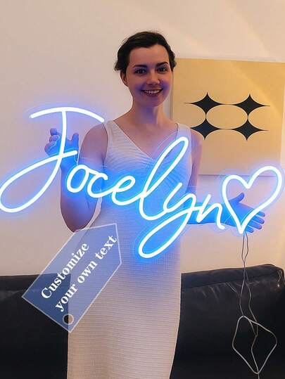 Customized Neon Name Sign, Wedding Decor, Neon Name Light, Kids LED Neon Light, Personalized Gift, Bedroom Decor, Home Decor USB LED Lamp, Birthday Gift, Nursery Sign, Nursery Letters, Kids Room Decoration, Unique Ideal Gift For Men Or Women, Children's Day, Father's Day, Graduation, Wedding, Housewarming, Living Room, Bedroom, Office, Tea Room, Home, Bathroom