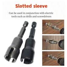 2pcs/1pc Hex Nut Adapter, Butterfly Bolt Socket Wrench, Electric Screwdriver Accessories, Tool Slot, Slotted Hex Shank Butterfly Wrench, Slotted Socket Wrench, Electric Drill Butterfly Socket Tool, Butterfly Nut Socket - Multicolor - View 3