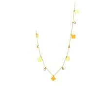 Women's Necklace In 18K Titanium Steel, Modern Style, Fade-Resistant, With Heart, Butterfly, And Star Pendants. Sophisticated Design, Inspired By European And American Styles. - 金色 - 查看 3