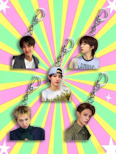 Kpop CORTI/S 钥匙扣“打破常规”周边商品（MART/I/N）、（JAMES）、（JUHOON）、（SEONGHYEON）、（KEONHO）背包装饰挂件，偶像周边，钥匙扣，适合作为圣诞礼物送给朋友