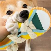 1-Pack Single Sneaker-Style Dog Chew Toy With Knot And Squeaky Ball - Durable Oxford Cloth Dog Chew Toy Suitable For Dogs Weighing 8-25 Lbs, With Interactive Squeaker, Perfect For Indoor And Outdoor Play For Puppies/Small/Medium Dogs. Made Of Nylon, Resistant To Pulling And Chewing, Standard Size Suitable For Various Small Breeds, Not Suitable For Large Dogs Or Aggressive Breeds, A Toy For Gentle Small Dogs.