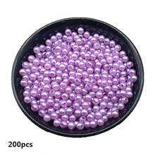 4/6/8/10毫米灰紫色亚克力圆珠，适用于珠宝制作、手机链DIY时尚手链项链装饰配件