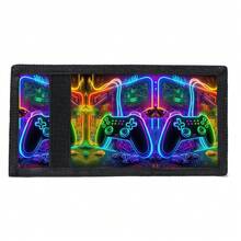 Multifunctional Tri-Fold Wallet, Durable Fabric Wallet, Can Hold Credit Cards, ID And Cash, Cute & Fashionable, With Coin Pouch And ID Window, Printed With Game Patterns, Suitable For Boys - Wallet Game - View 7