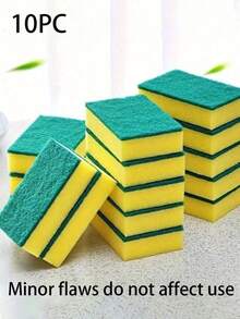 24片/12片/10片/6片/1片装厨房清洁海绵，耐刮擦洗碗海绵，适用于酒店/餐厅/商业用途，厨房清洁海绵，洗碗布，清洁抹布，耐刮擦洗碗海绵，厨房清洁海绵