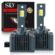 S&D D1S LED D2S D3S D4S D5S Led 90W Car Headlights HID Bulbs Canbus Light Auto Lamp Plug And Play Car Accessories 12V 6000K - Multicolor - View 7