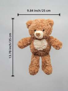 1个25厘米/9.84英寸心形毛绒泰迪熊情侣玩偶，柔软亲肤，可爱泰迪熊毛绒玩偶，情人节礼物，生日礼物，儿童节礼物，家居装饰 - 彩色 - 查看 8