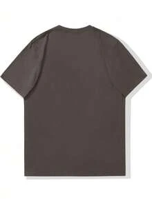 Camiseta informal de mujer con estampado de lazo y gorro de Papá Noel. Cómoda camiseta de manga corta y cuello redondo, ideal para primavera y verano, fiestas navideñas y conjuntos de invierno; perfecta para cualquier ocasión. Color liso, estilo informal, ideal para fiestas navideñas, el Día de San Patricio, reuniones familiares y para el día a día. - Gris Oscuro - Ver 2