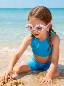 1pc Youth Swimming Goggles, Soft Silicone Frame Anti-Leak, Anti-Fog Clear Lens, Swimming Goggles - Multicolor - View 7