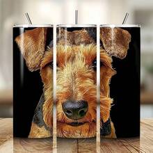 1 Piece 20 Oz Elta Terrier Insulated Cup With Lid And Straw - Durable 304 Stainless Steel, Perfect For Sports And Outdoor Activities, Great Gift For Dog Lovers - 20oz - View 8