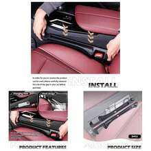 2PCS Upgraded Car Filler Organizer, Versatile Car Filler Organizer With Hooks Storage Slots Design, Soft Gaps Fillers Strip Accessories Interior - Initial - View 1