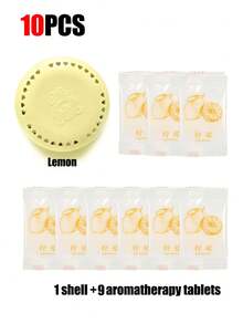6pcs Lasting Fragrance Air Freshener (With Box), Rose Flavor, Ocean Flavor, Lemon Flavor, Household, Car, Wardrobe, Deodorant, Car Air Freshener, Solid Air Freshener, Non-Perforated Solid Aromatherapy Patch, Wardrobe Deodorant
