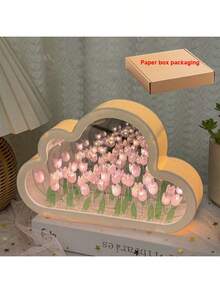 Đèn ngủ LED hình hoa tulip mây thủ công - Đèn bàn di động chạy bằng pin - Quà tặng lý tưởng cho sinh nhật và Giáng sinh - Nhiều màu - Xem 16