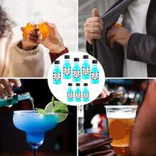 48件/2件/120/500件小巧便携迷你塑料空酒瓶，带绳和吊牌装饰，螺旋盖不易漏水，适用于果汁酒等液体，野餐派对婚礼等场合适用-50/100毫升。 - 彩色 - 查看 10