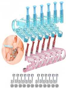 4/9/17pcs Ear Piercing Master Kit - Studs With Disposable Safety Crystal Earring Piercer Machine, Nose Lip Body Jewelry Piercing Tool, Disposable Ear Piercing Gun For Household Use, Easy To Operate And Clean