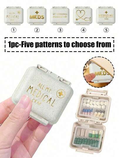 Mini 6-Grid Medicine Box Portable Six-Grid Small Medicine Box Pill Packaging Sealed Storage Box,Storage Box For 6 Days A Week,Artistic Letter Design Of White Daisy Sunflower Letters,Initial Travel Pill Organizer, 6 Compartments Portable A-Z Alphabet Pill Case, Daily Pill Box To Hold Vitamins, Small Pill Container For Pocket Purse Medicine Organizer,Letter Id Charm Storage Case Medicine Bag Pill Containers Hospital Bag First Aid Kit Medicine Storage Bag Travel Essential Vacation Essentials