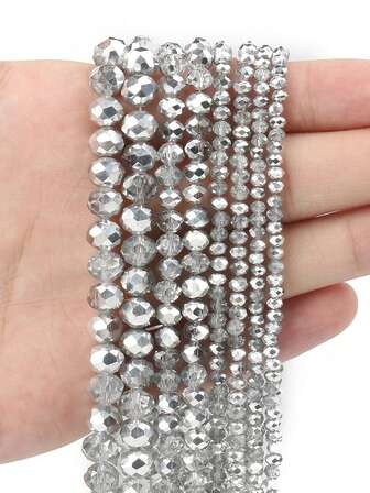 1 hebra de cuentas DIY para pulseras y collares - de moda para mujeres - para hacer joyas DIY, en tamaños de 3/4/6/8 mm