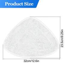 DLAIMI 1/3/5片装替换拖布，适用于O-Cedar蒸汽拖把/MOP Plus，柔软超细纤维材质，适用于各种地板、厨房、浴室、客厅，轻松吸附毛发和碎屑，可水洗，白色，清洁工具配件，返校季/圣诞节 - 白色 - 查看 3