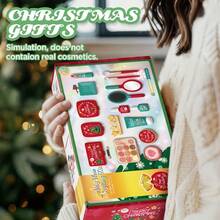 女孩角色扮演模拟化妆套装，仿真过家家玩具，不可使用，不含液体，仅模拟化妆品外观（配件颜色随机）