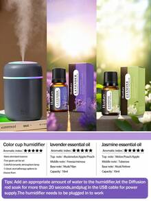 一个300毫升车载空气清新剂,室内香氛加湿器,USB供电,两种工作模式,7色LED灯,缺水智能关机,静音喷雾,方便的精油扩散器,非常适合房间装饰、办公室、客厅、汽车使用,也是送给女性的精美礼物。 - 彩色 - 查看 11